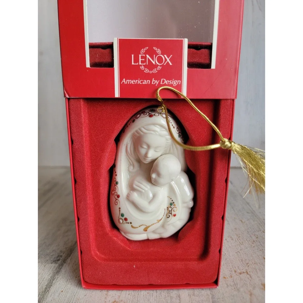 Lenox modonna child religious porcelain Nativity scene ornament Xmas